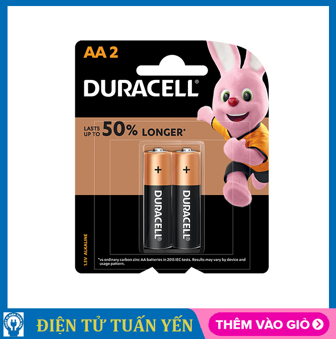 Pin AA Alkaline 1.5v Duracell MN1500 LR6 - Vỉ 2 viên - Tuấn Yến