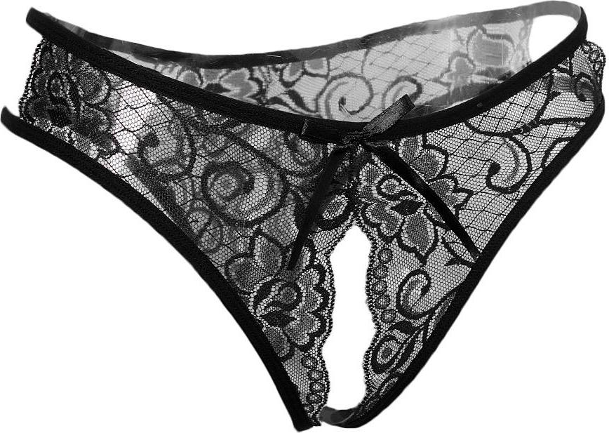 Womens Sexy Floral Lace Thong Underwear Crotchless Panties Lingerie