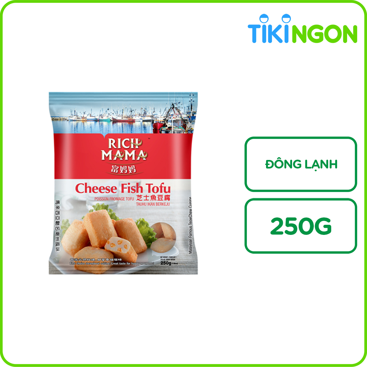 Đậu hũ cá phô mai Rich Mama Đông Lạnh 250g