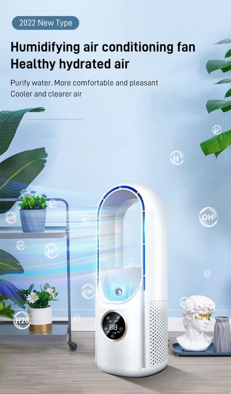 Quạt Không Cánh Phun Sương Tạo Ẩm Siêu Trầm Clear FreshAir