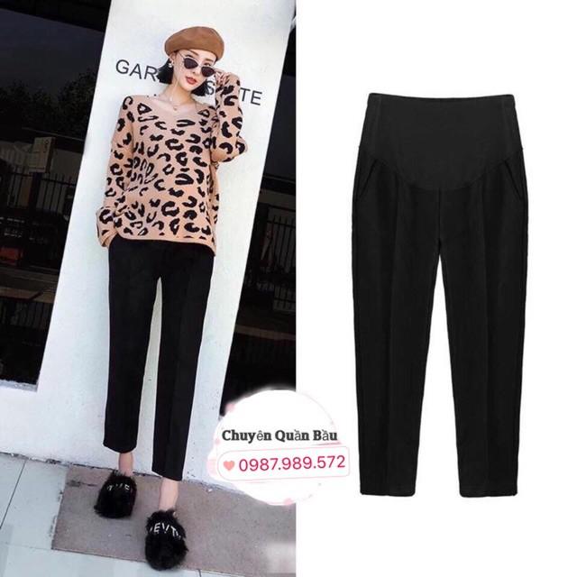 QUẦN BAGGY BẦU CÓ CHUN ĐIỀU CHỈNH CHẤT TUYẾT MƯA ĐỨNG FROM THỜI TRANG