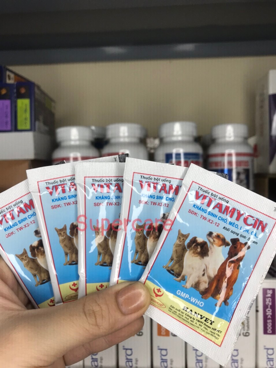 Combo 5 Gói Vitamycin 5gr Chống Ói Mửa Tiêu Chảy Đầy Hơi Chó Mèo