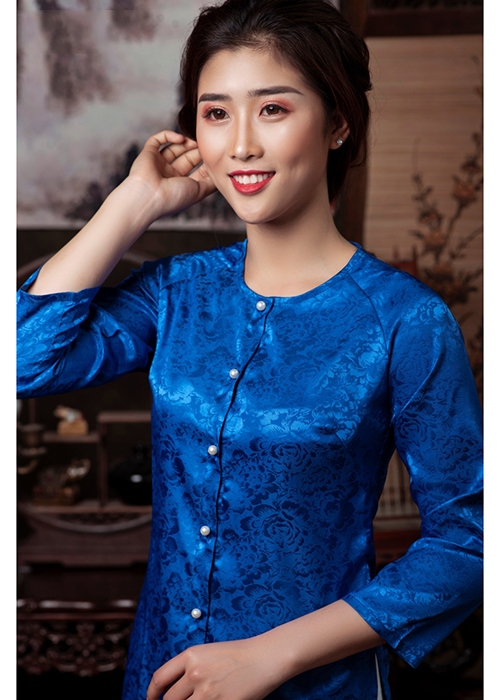 Áo Bà Ba Màu Xanh Biển