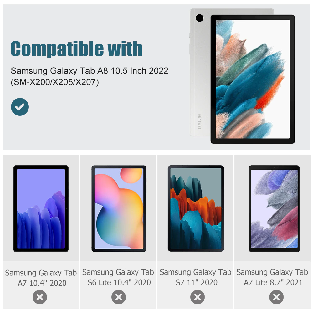 Bao da chống sốc cho Samsung Galaxy Tab A8 10.5 inch 2022 hiệu HOTCASE thiết kế siêu mỏng hỗ trợ Smartsleep, gập nhiều tư thế, mặt da siêu mịn - hàng nhập khẩu