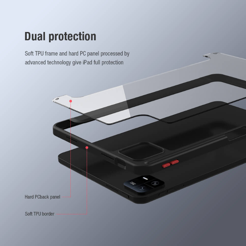 Bao da cho Xiaomi Pad 6 - 6 Pro Nillkin Bevel Leather Case - hàng nhập khẩu