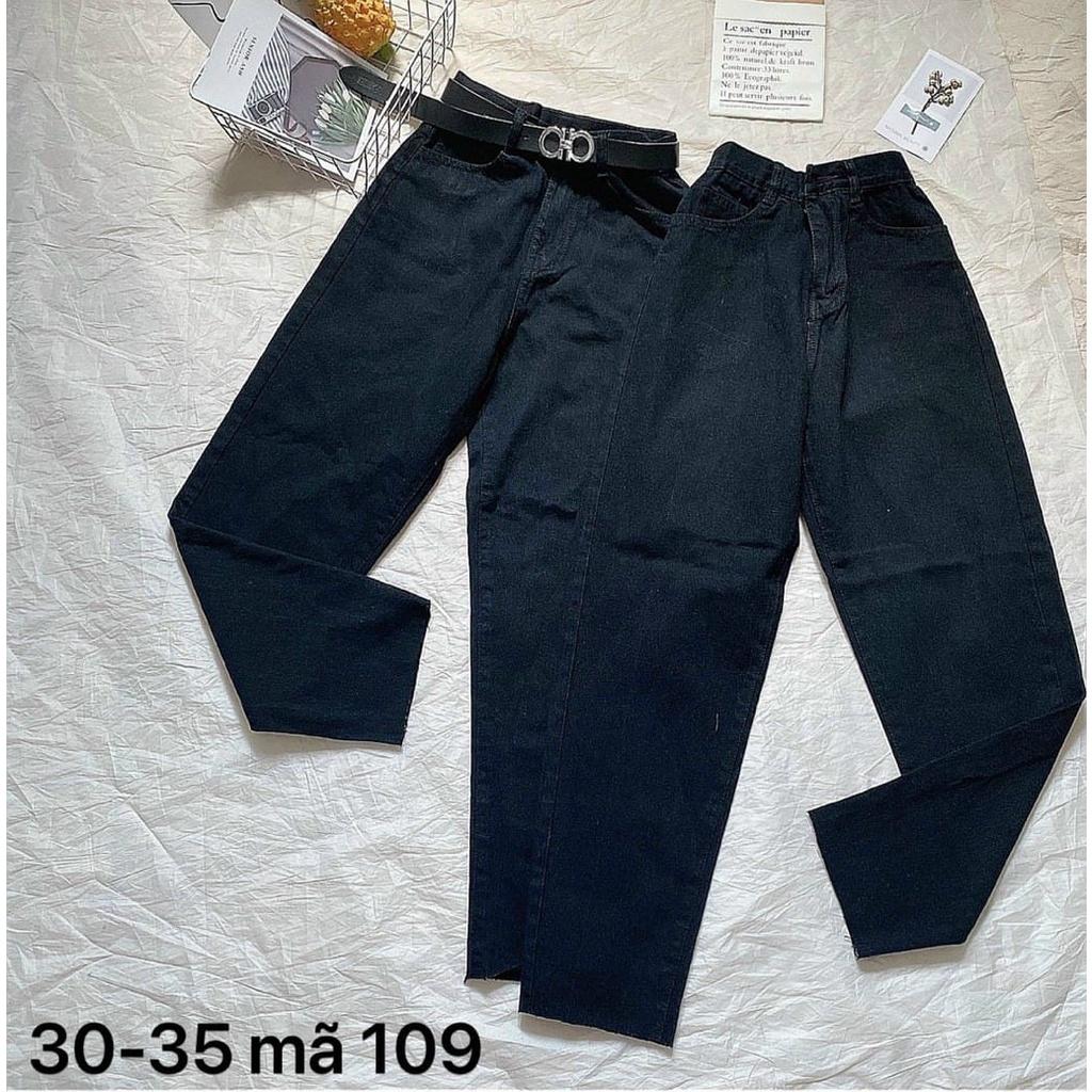 Quần baggy jean nữ trơn size đại.