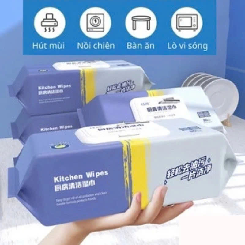 80 Khăn Giấy Lau Đa Năng - Chất Liệu An Toàn - Lau Chén Đĩa , Lau Nhà Bếp..vv