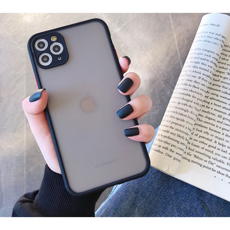 Ốp lưng trong nhám viền Shield Matte Color bảo vệ camera cho iPhone 11 Pro