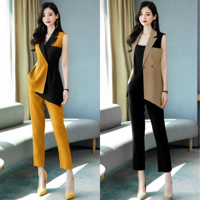 Mua Set Bộ Vest Nữ Không Tay Cách Điệu - Spr | Tiki