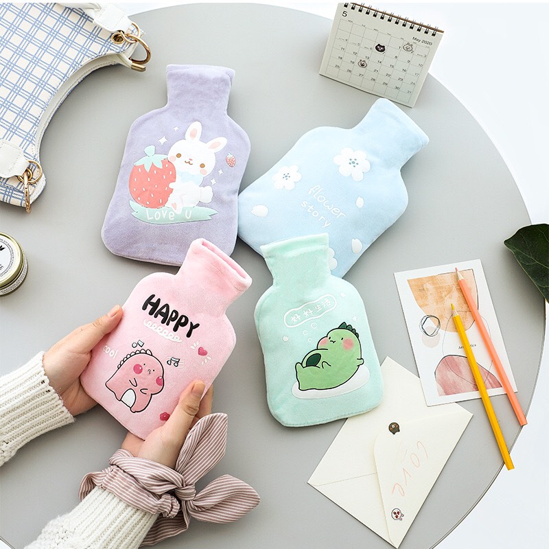 Túi Chườm Nóng Lạnh Giữ Nhiệt Đa Năng Chườm Bụng Hiệu Quả 350ml - Dùng Cho Các Bạn Nữ Chườm Đau Bụng Kinh Nguyệt.