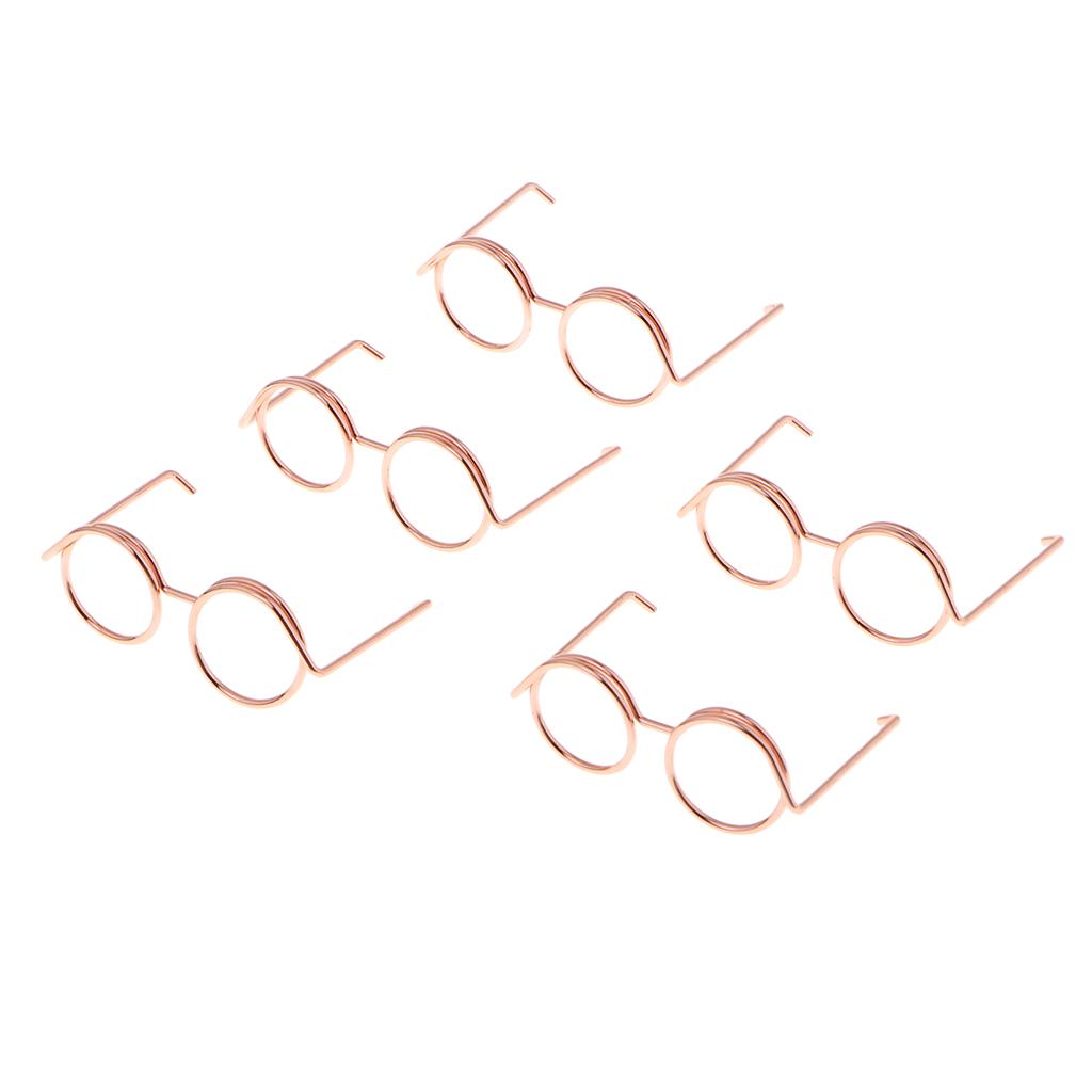 5pcs Eyeglass Shape Paper Clips Suit For Book Marker /Documents Binder Clips /Office Organizer