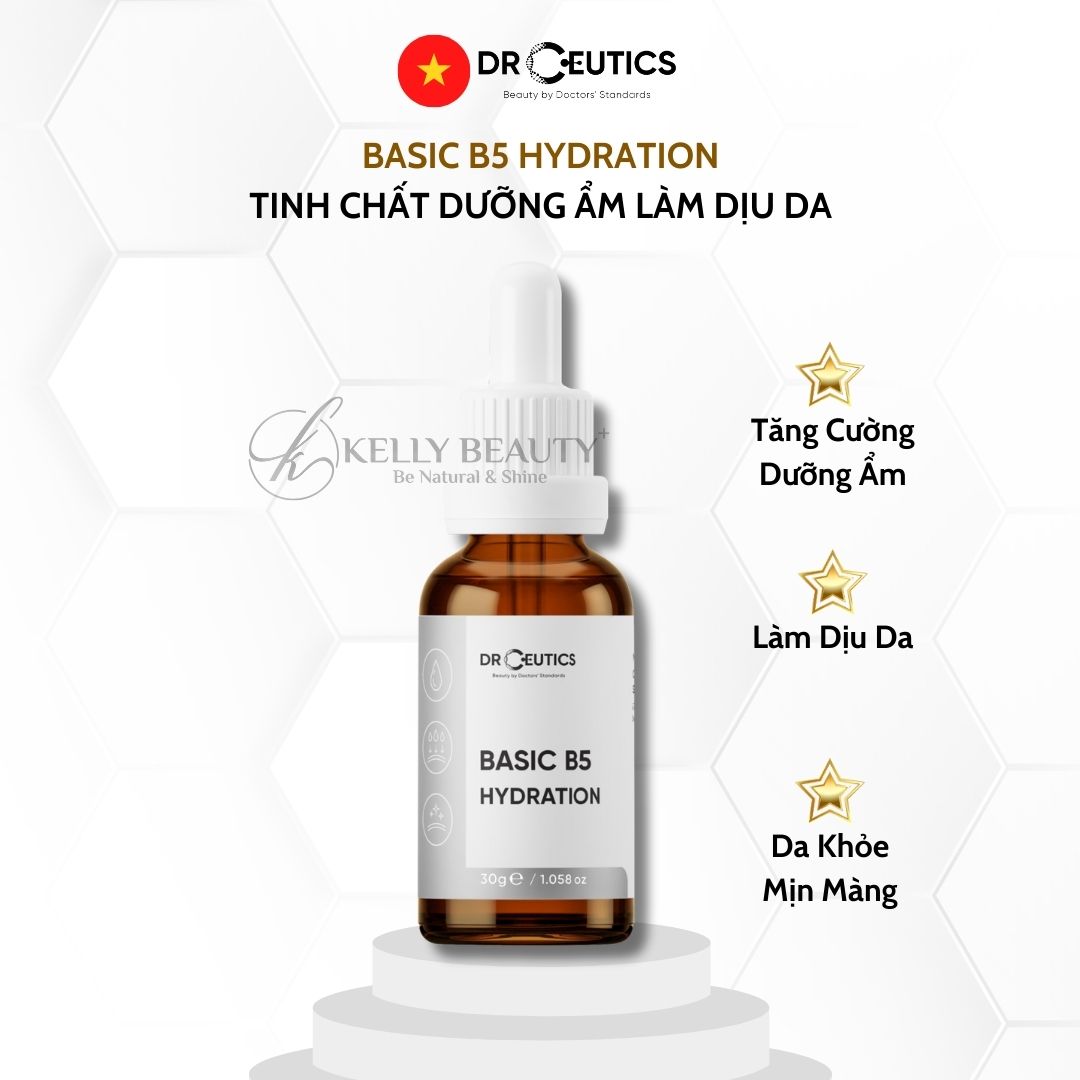 Serum Basic B5 Hydration DrCeutics - Cấp Ẩm, Nuôi Dưỡng, Phục Hồi Da Dầu Mụn - Kelly Beauty