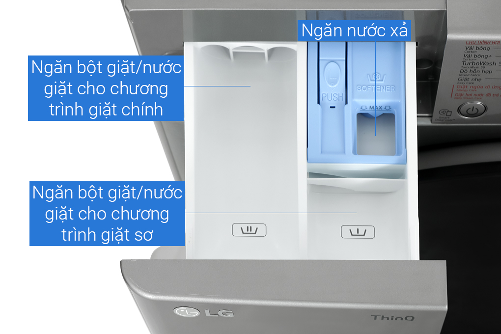 Máy giặt sấy LG Inverter 10kg/6kg FV1410D4P - Hàng chính hãng