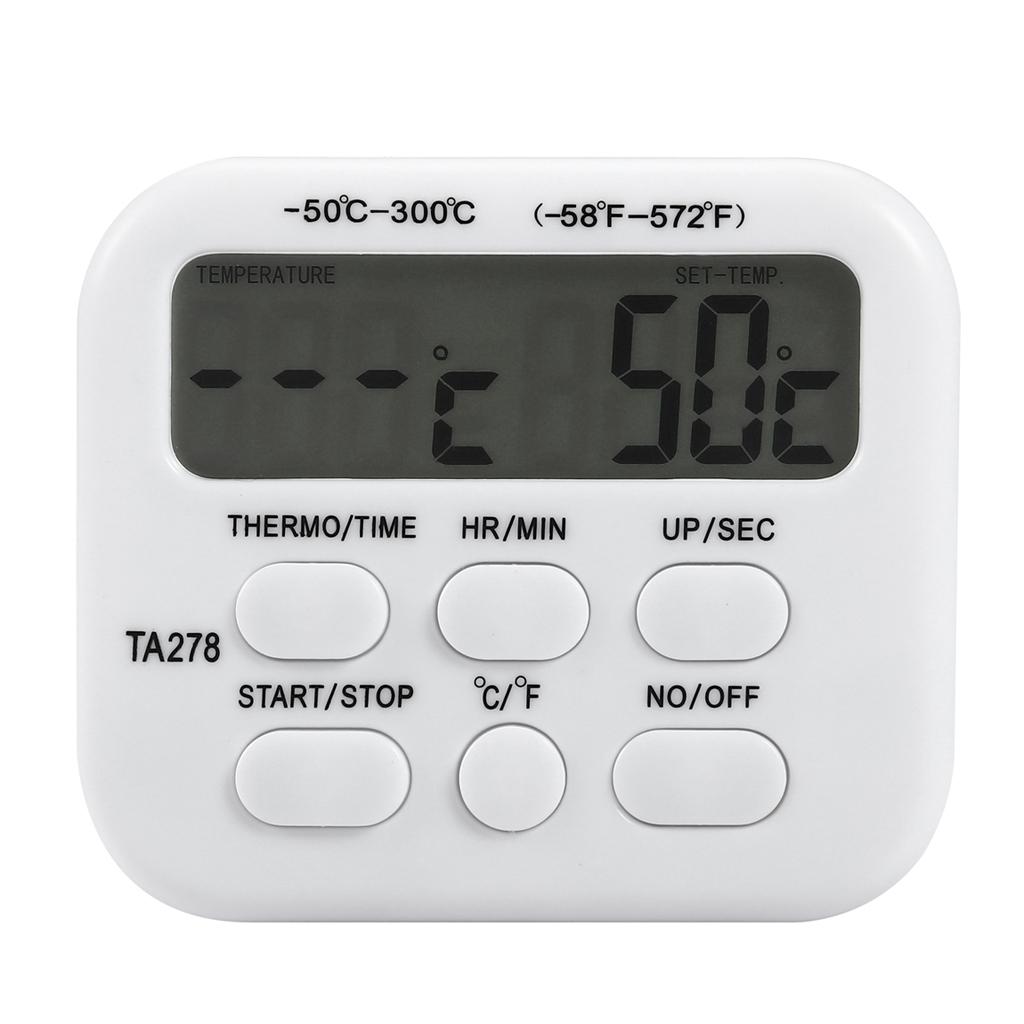 Digital Instant Read Food Cooking Thermometer with Timer for Kitchen BBQ