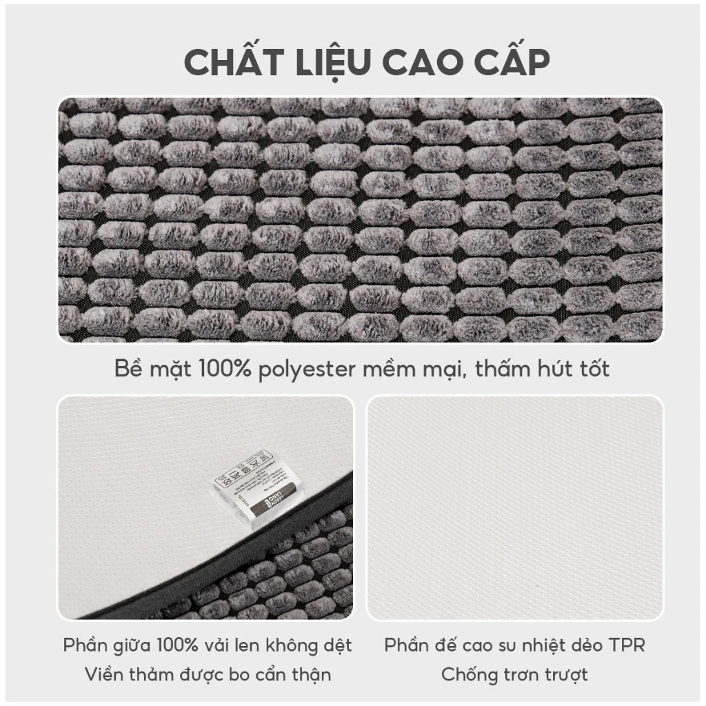 Thảm trải sàn siêu thấm nước Lê bên Làng LBL8585 size 120x45cm