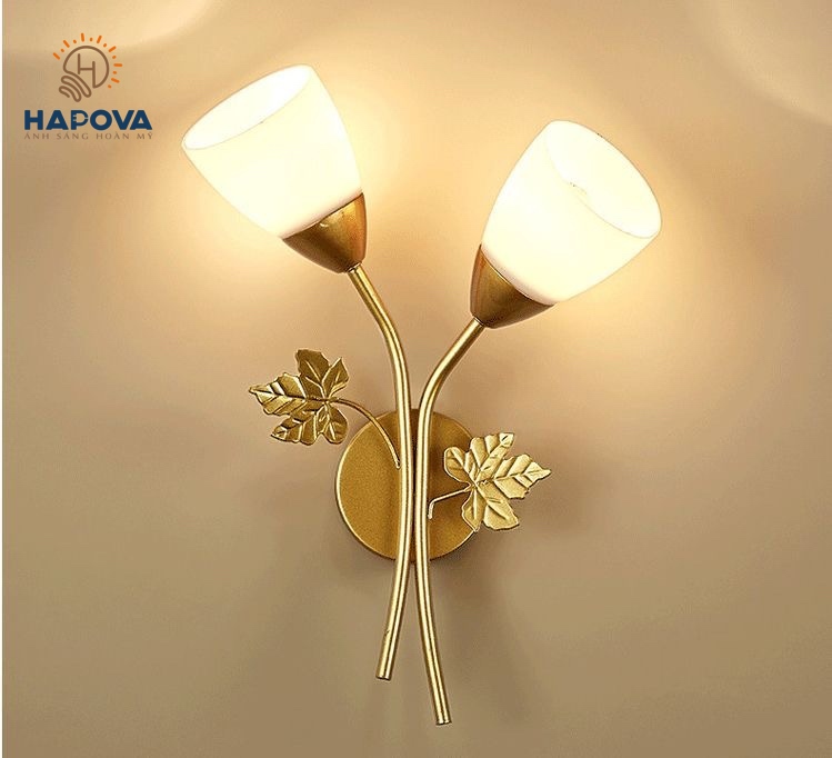 Đèn gắn tường Đôi Bông hoa HAPOVA DRITY 7613 Tặng kèm bóng led Chuyên dụng