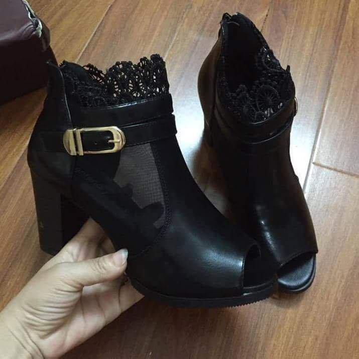 Combo nguyên ri Giày Boot Cổ Lưới Hoa