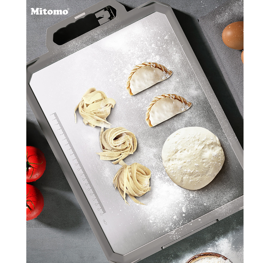 Thớt hai mặt kháng khuẩn inox 304 cao cấp, nhựa lúa mạch Mitomo MT-304PP Hàng chính hãng