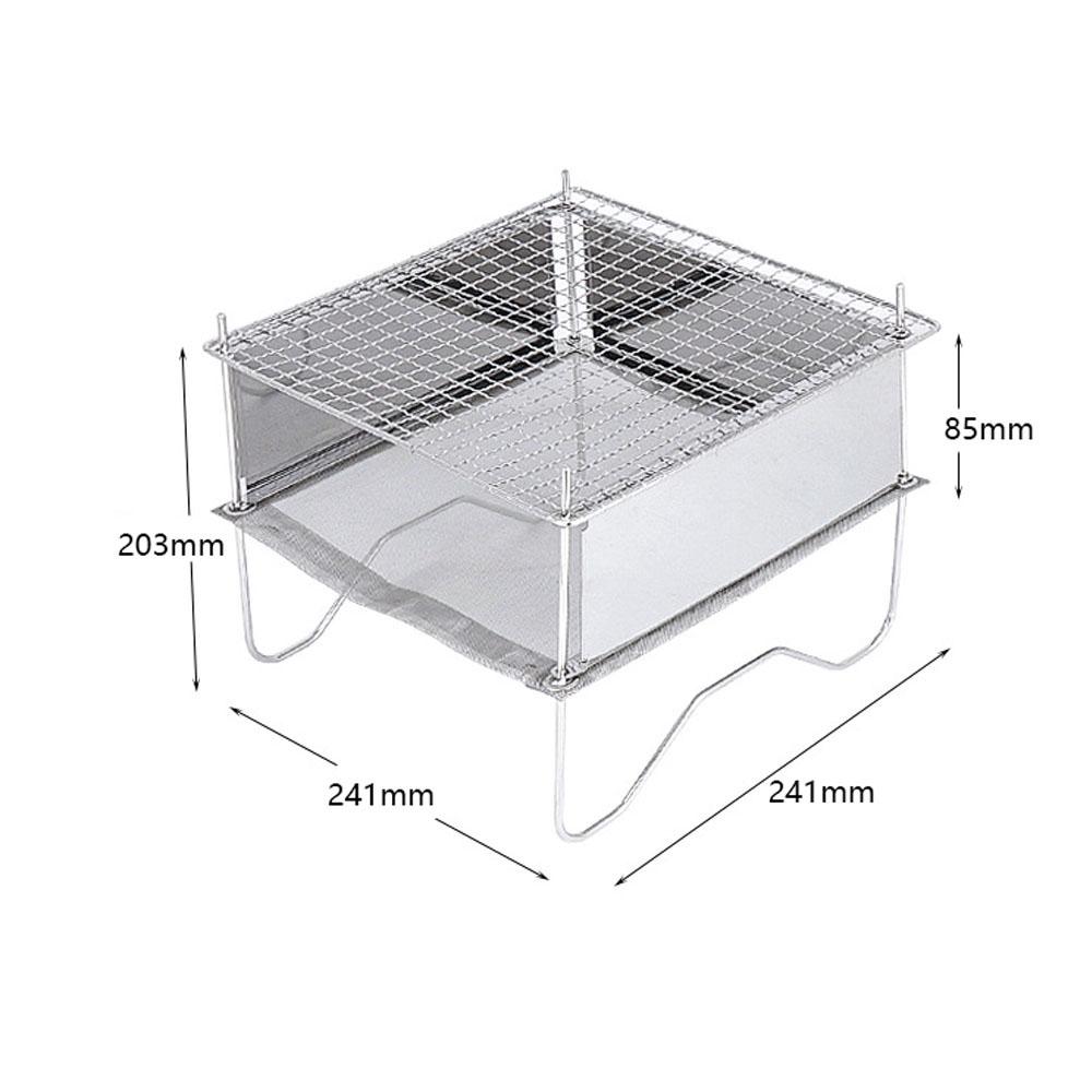 Bếp lò di động ngoài trời đốt than bằng thép không gỉ dành cho cắm trại, picnic