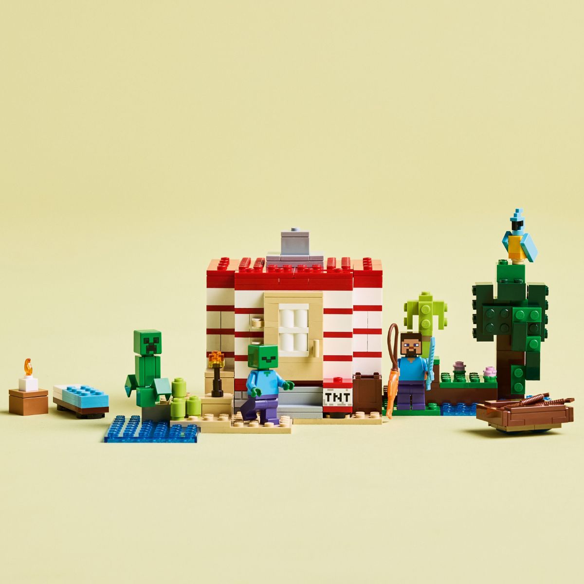 LEGO MINECRAFT 21275 Đồ Chơi Lắp Ráp Đài TNT Trong Rừng (287 chi tiết)