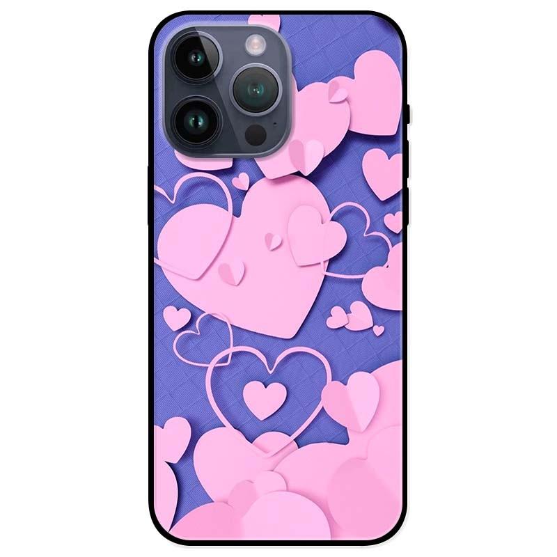 Ốp lưng dành cho Iphone 14 - Iphone 14 Plus - Iphone 14 Pro - Iphone 14 Pro Max - Tim Hồng Nền
