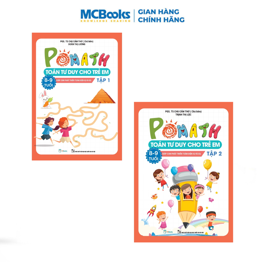 Combo Pomath Toán Tư Duy Cho Trẻ 8 – 9 Tuổi Tập 1  Tập 2