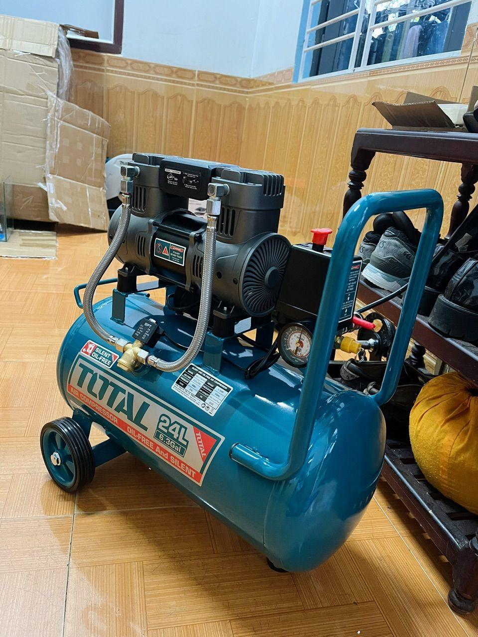 MÁY NÉN KHÍ KHÔNG DẦU 24L/1100W 8BAR TOTAL TCS1110242T - HÀNG CHÍNH HÃNG