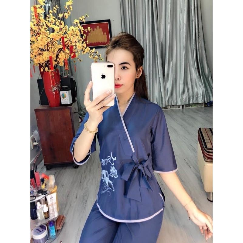 Đồ Lam Đi Chùa # Nhật Nơ thêu # Đồ Bộ Nữ # Quần Áo Nữ