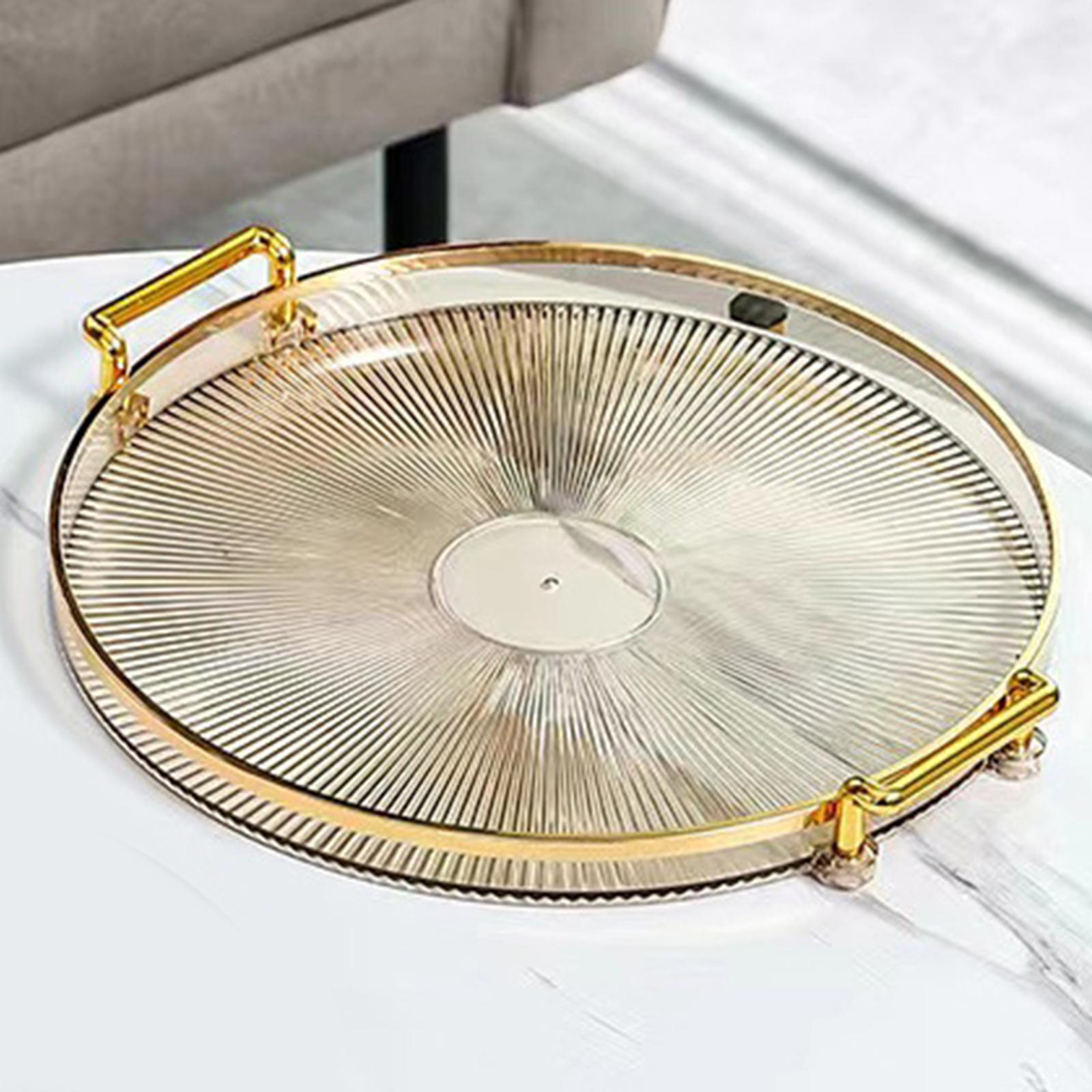 Serving Tray with Handles Cosmetic Makeup Display Dresser