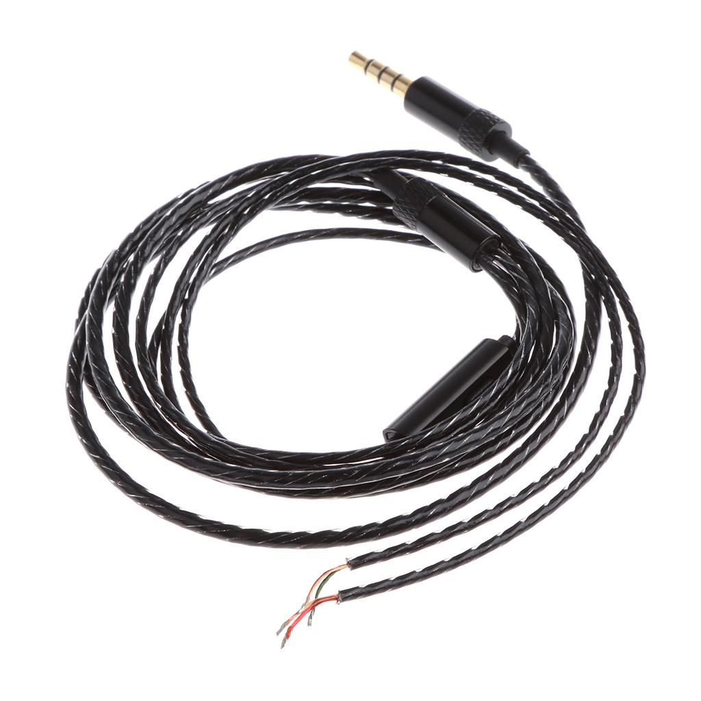 Gold Plated Plug 3.5mm AUX Update Cable OFC Audio Cord Replacement for iPhone iPad iPod DIY