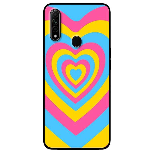 Ốp lưng dành cho Oppo A31 / A8  - Tim Cầu Vồng