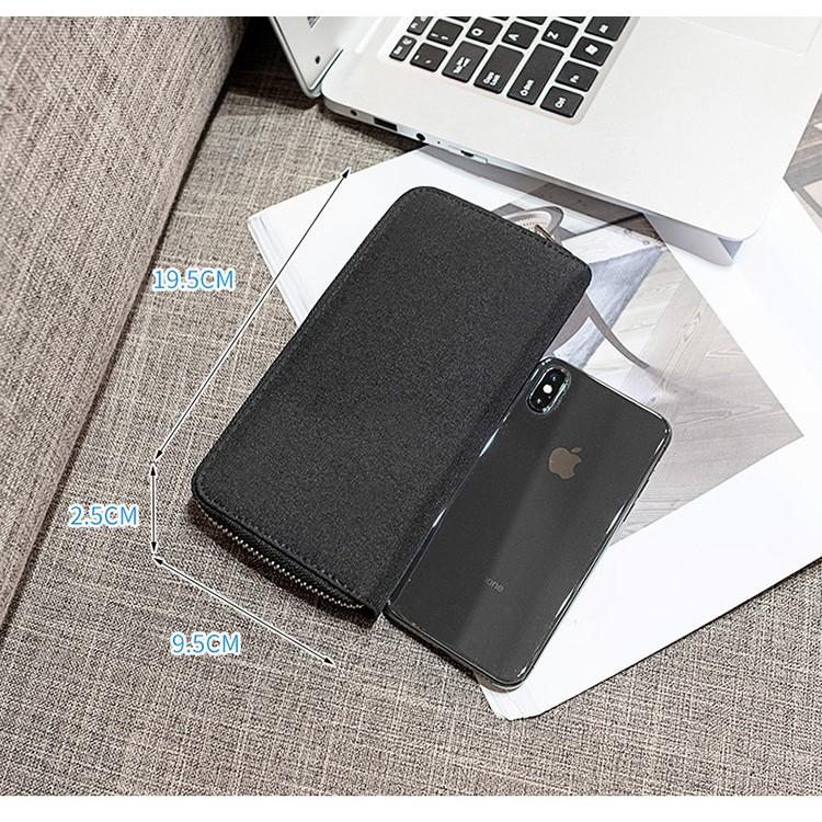 Ví cầm tay nam nữ in hình nổi bật nontop A6 Tặng móc khóa nam