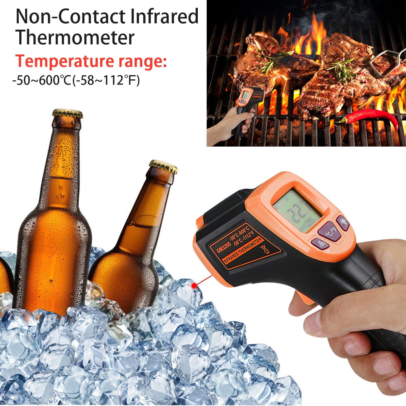 2Pcs Digital Thermometer Infrared Handheld Temperature Non-Contact Home