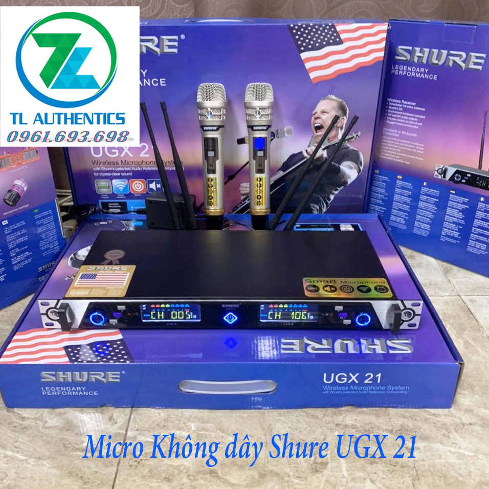 Micro không dây  UGX 21 hàng chính hãng thế hệ 2024,tặng kèm bộ sạc pin + 4 pin 1200mah bảo hành 6 tháng