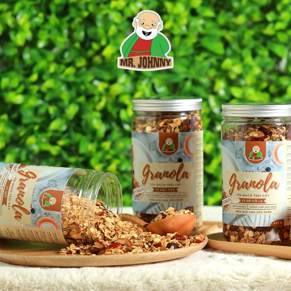 Granola Yến Mạch Trái Cây Hộp 450g, Thực Phẩm Ăn Kiệng Cho Người Giảm Cân, Cho Mẹ Bầu