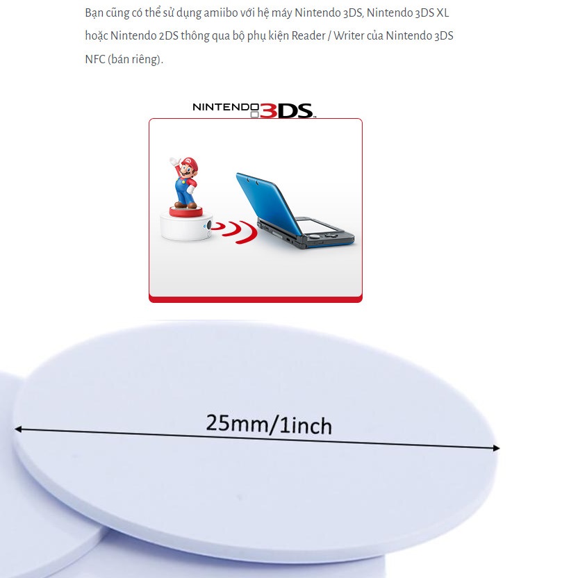 Thẻ từ game 3DS Amiibo NFC NTAG215 giả lập 13.56MHz loai đọc và ghi 1916