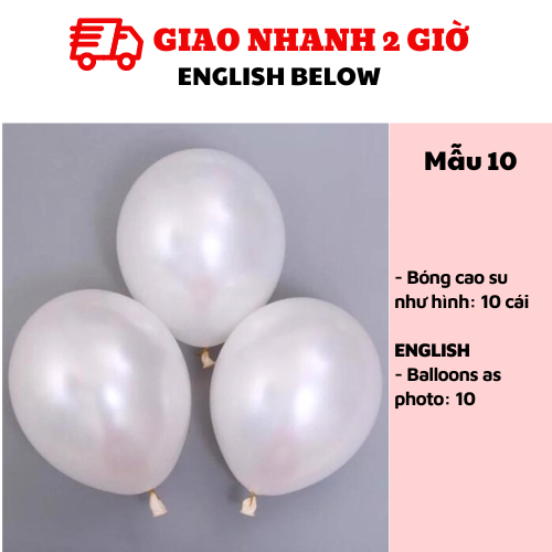 Set bóng cao su trang trí tiệc nhiều màu sắc- Balloon bbcs12