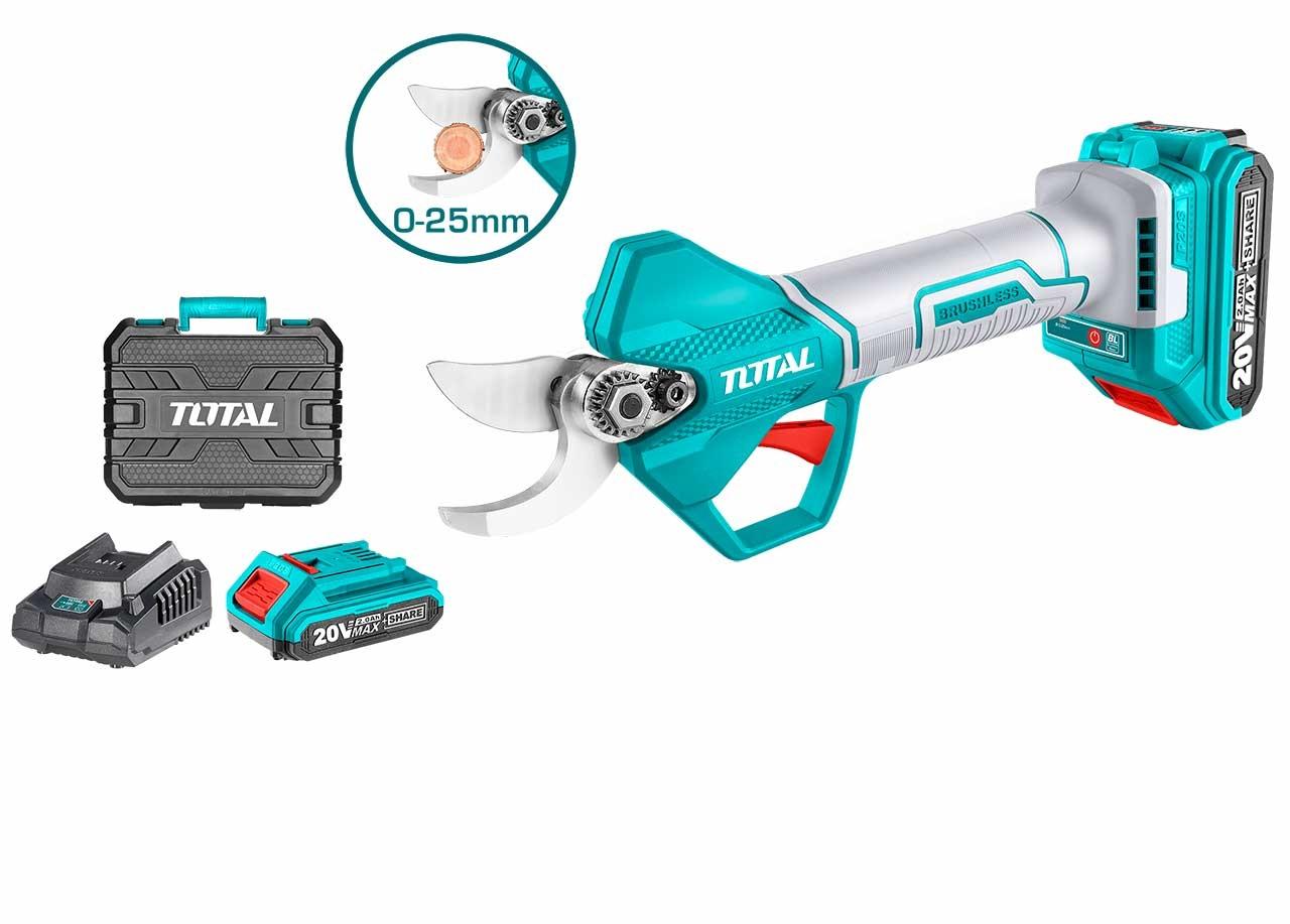 MÁY CẮT CÀNH DÙNG PIN 20V (1 PIN 2.0AH VÀ 1 SẠC) TOTAL TSSLI202581 - HÀNG CHÍNH HÃNG