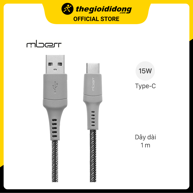 Cáp Type C 1m Mbest DS462G-WB Xám - Hàng chính hãng