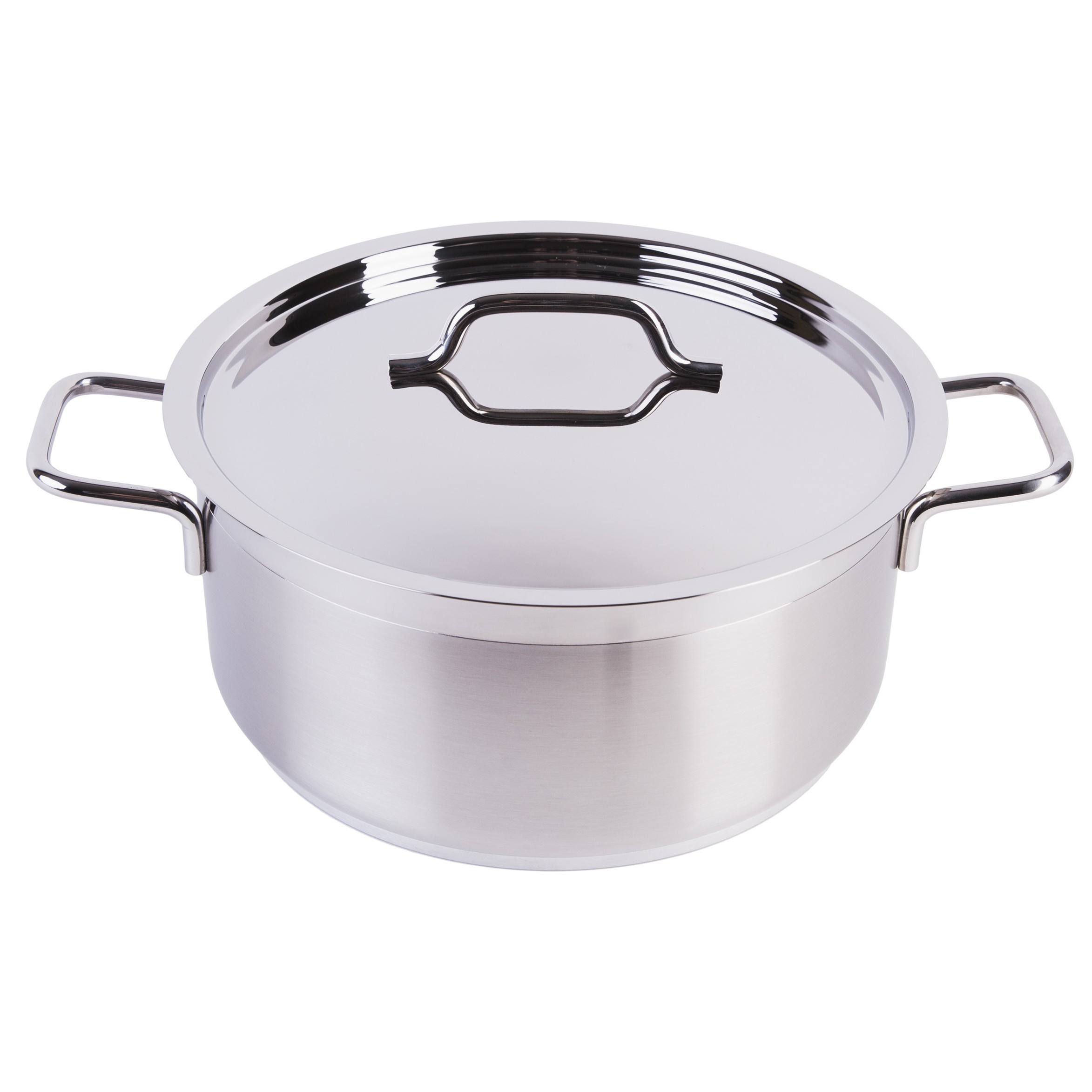 Soong Nồi Inox 304 Cao Cấp Đáy từ 3 Lớp Thân Cao 2 Lớp Nắp Inox 20x8cm 2.5 Lít Berndorf Sandrik - Stainless Steel Casserole with Lid