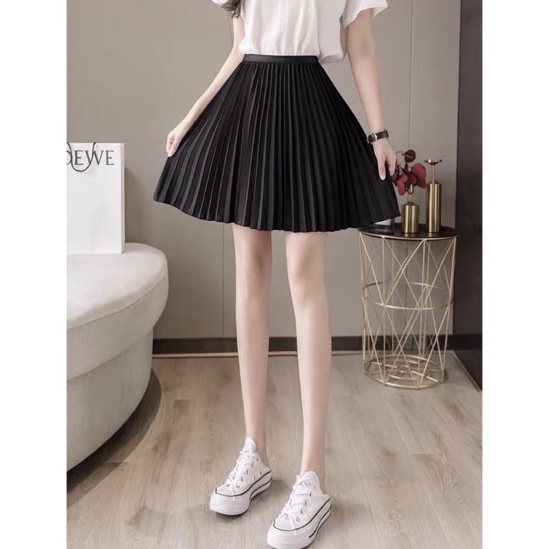 Chân váy ngắn xếp ly chất tuyết mưa dày đẹp có lót trong