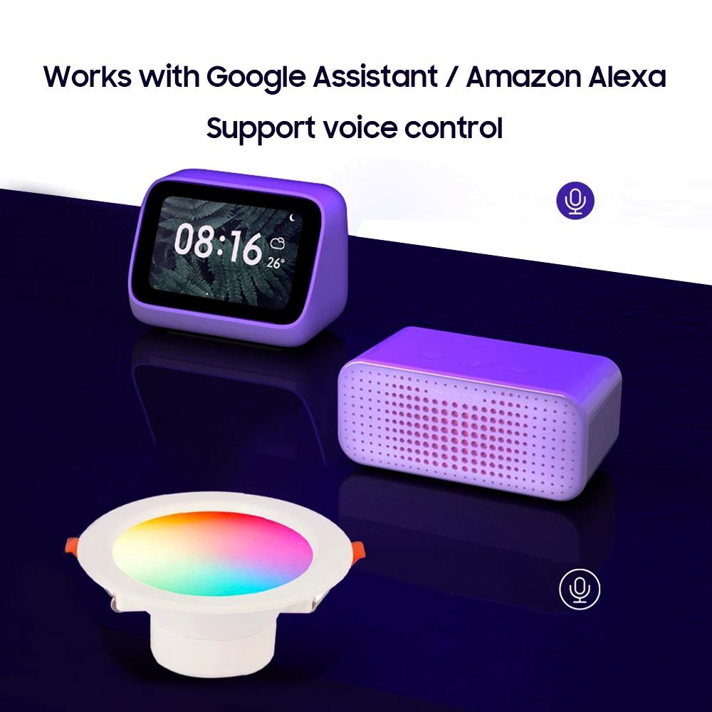 LED Dimming Downlight RGB Multi-color Lights Spot Light Timing Dimmable Eye-comfort Lamp Works With Tuya Google Assistant Alexa