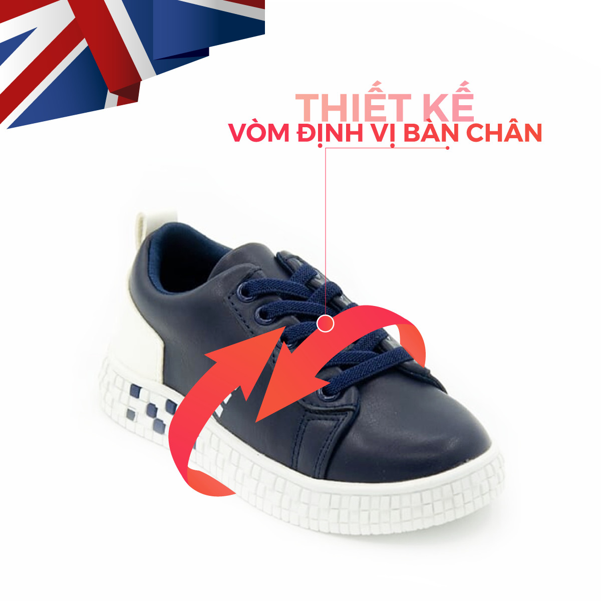 Giày Thể Thao Sneaker Bé Trai Bé Gái Đi Học Cổ Thấp Crown Space UK Active CRUK253 Cho Trẻ em Chất Liệu  Cao Cấp  Siêu Nhẹ Êm Size 28-36/4-14 Tuổi