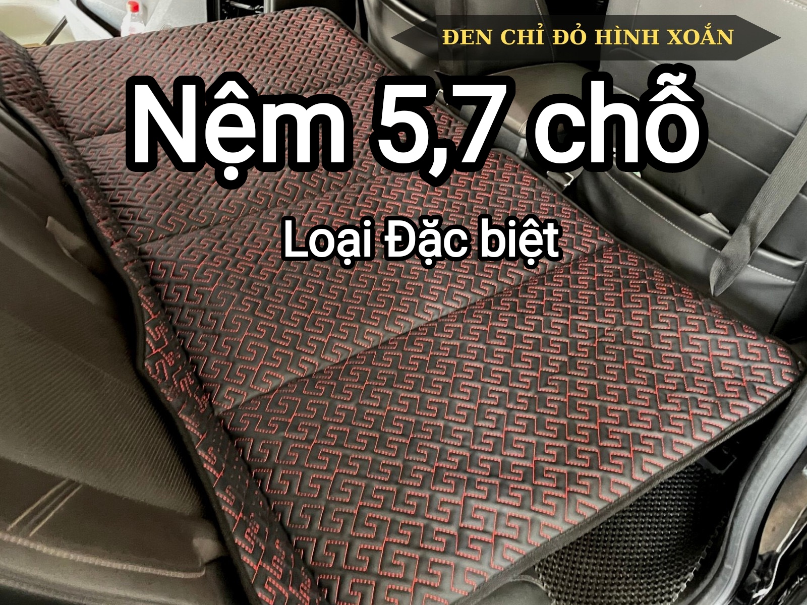 Nệm Giường nằm Ô Tô - Nệm Chất Liệu Da 6D Cao Cấp, Không Cần Bơm Hơi kích thước 140x80 Cm. Chịu tải 600Kg. Nệm ghế sau Ô tô Gấp gọn