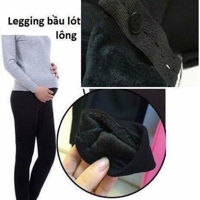 Quần bầu legging lót lông