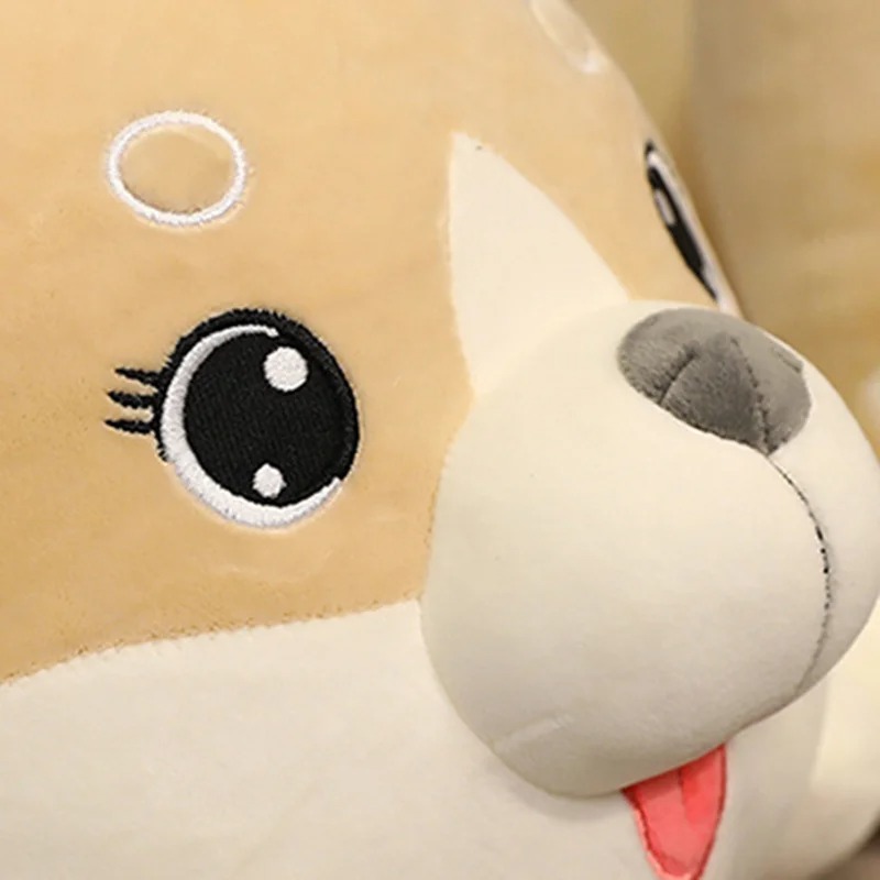 Thú nhồi bông chó shiba bụng trà sữa cute - Size 1m2 - Quà tặng gấu bông bình trân châu đầu chó shiba dễ thương.