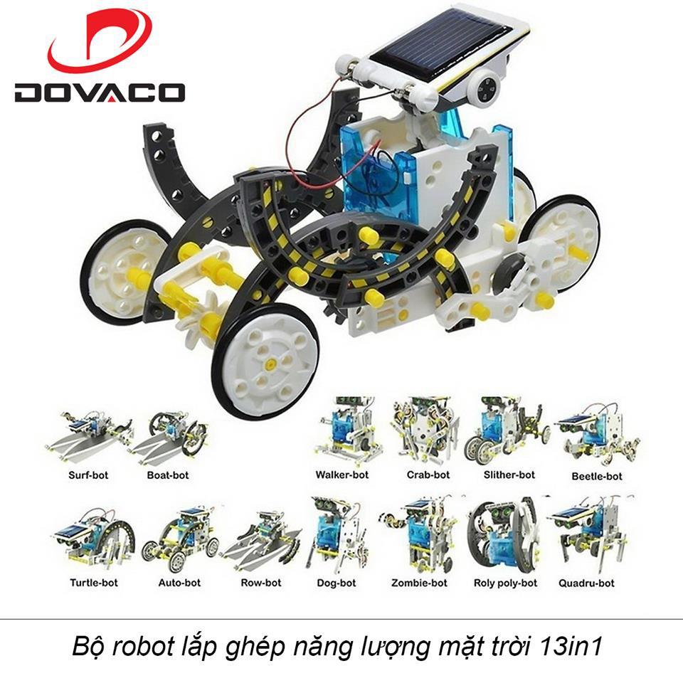 Bộ Robot lắp ghép sử dụng pin năng lượng mặt trời 13 in 1