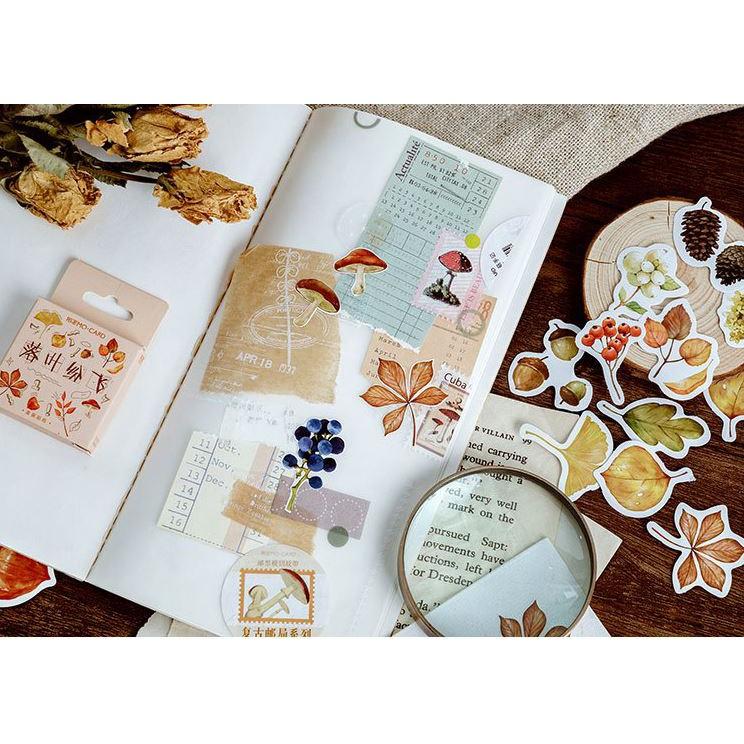 Bộ 46 Sticker Mùa Thu Vàng dán trang trí E46
