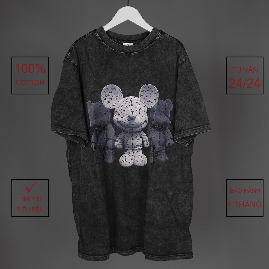 Áo thun loang Chuột tay lỡ chất liệu 100% cotton cao cấp nam nữ đều mặc được dáng unisex