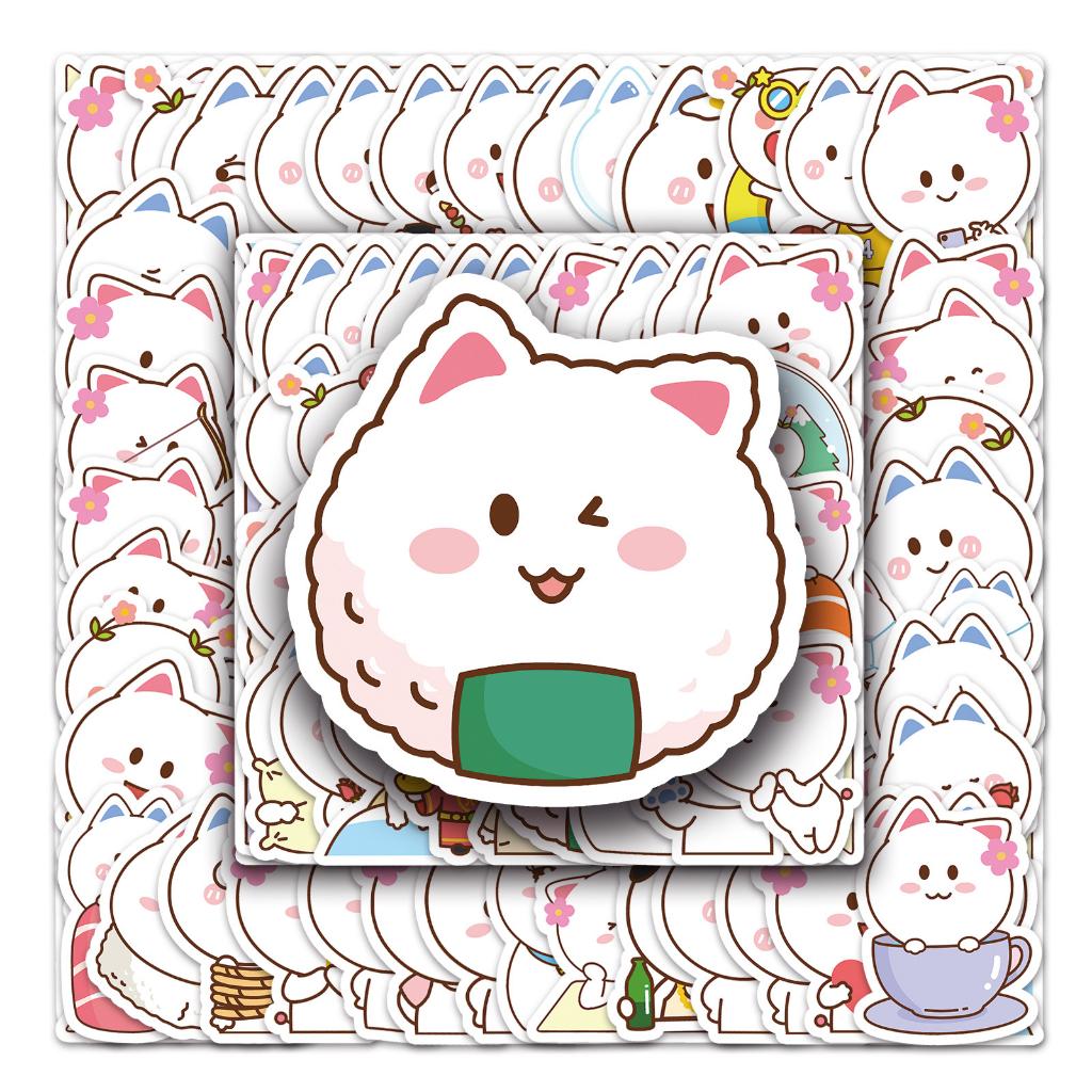 Sticker CHIBI NHỊ HOA 3 hoạt hình cute trang trí mũ bảo hiểm,guitar,ukulele,điện thoại,sổ tay,laptop-mẫu S124